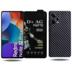 D+ Matte Tempered Glass + 3D Back Skin for Redmi Note 12 Pro+ 5G | Reddmart