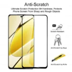 11D Tempered Glass + 9H Lens for Realme 11x 5G (Pack of 2) | Reddmart - Image 3