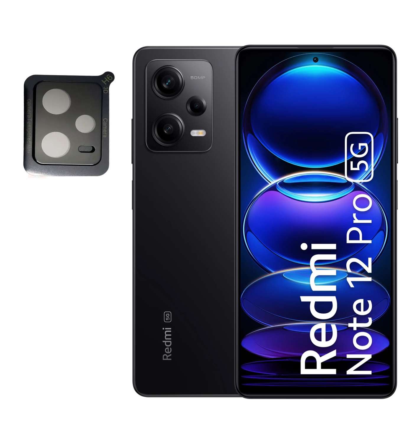 12-PRO-3D Scratch-Resistant 3D Curved Camera Protector for Redmi Note 12 Pro 5G | Reddmart - Image 1