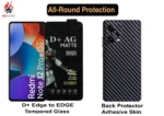 D+ Matte Tempered Glass + 3D Back Skin for Redmi Note 12 Pro+ 5G | Reddmart - Image 2