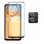 11D Tempered Glass + 9H Lens for Redmi 13C (Pack of 2) | Reddmart