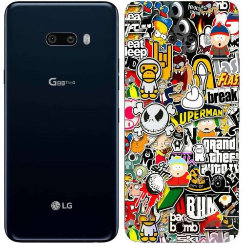 Creative Doodle Pattern Back Skin for LG G8X ? Matte Finish Wrap | Reddmart