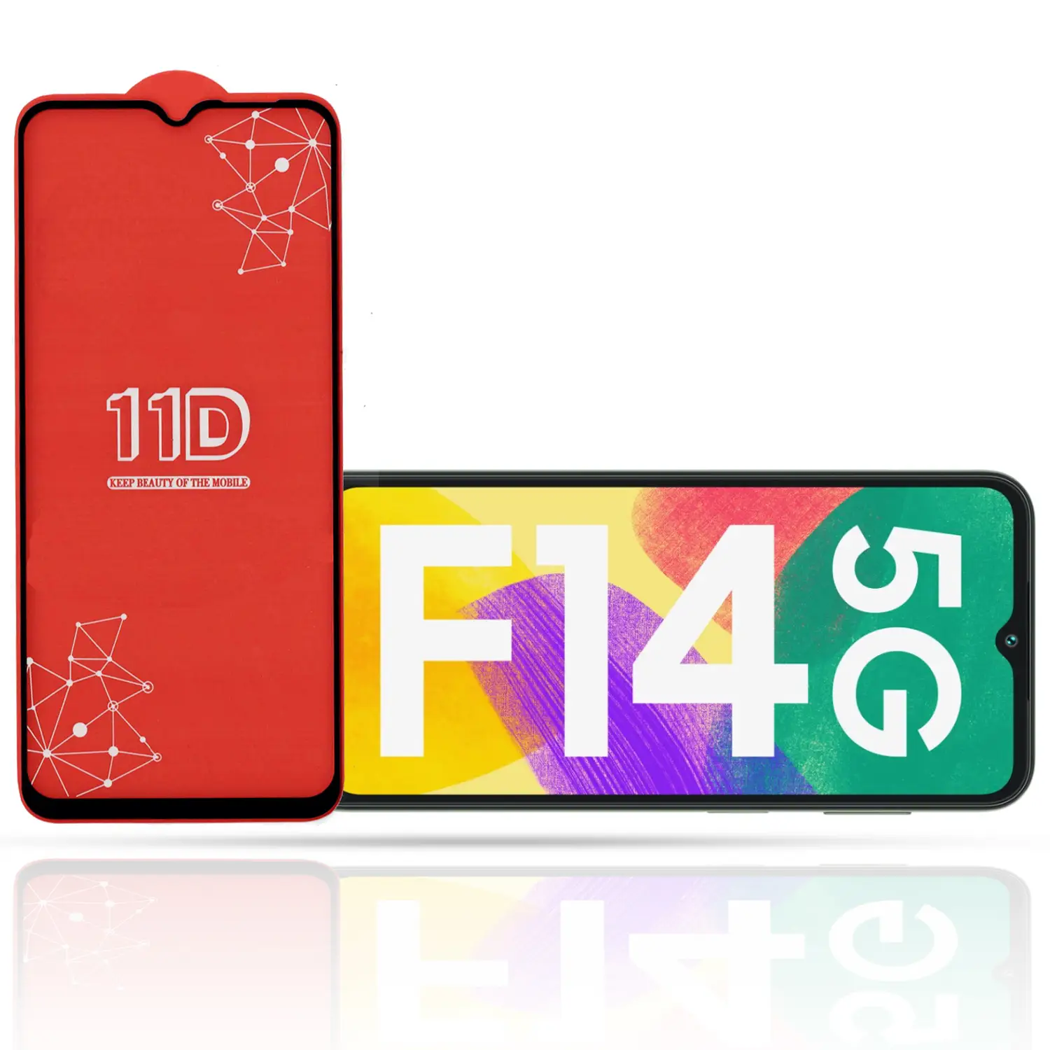 f14f 11D Tempered Glass for Samsung Galaxy F14 5G (Pack of 2) | Reddmart - Image 1